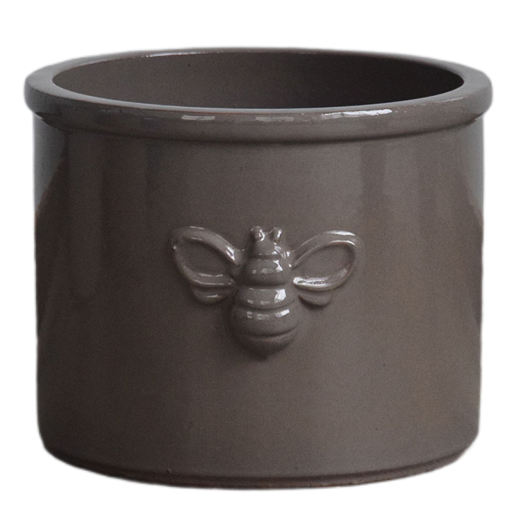 New Design Outdoor Ceramic Glazed Flower Pot Cylinder Bee Pot Glazed Pot4