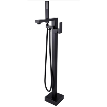 Robinet de remplissage de baignoire debout noir pour le mélangeur de baignoire de salle de bain - Vente chaude