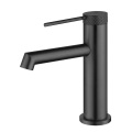 Modern Single Handle Matte Black Brass Bathroom Taps Wash Basin Mixer Faucet For Hign Level Hotel