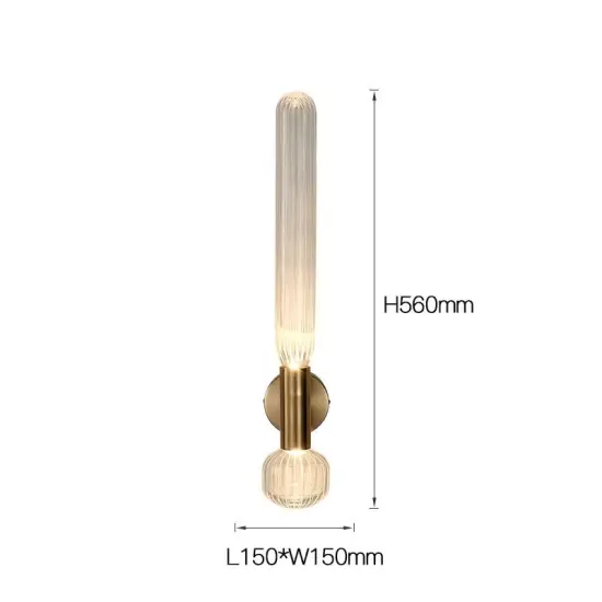 INSHINE Glass Modern Brass Wall Lamp