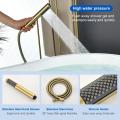 Floor Mount Bathtub Faucet with Waterfall Spout