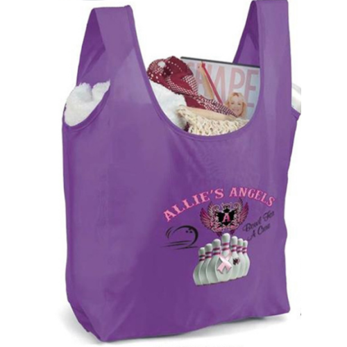 Nylon tote shopping bag with custom logo