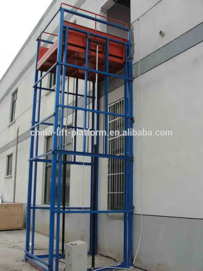 guide sliding hydraulic rail lifting cargo platform