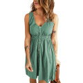 Womens Casual Sleeveless Button Down Dresses