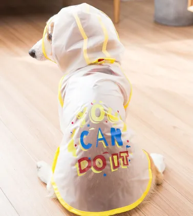 High quality fashion pet clothing waterproof raincoat pet