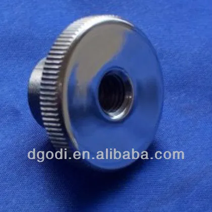 chrome plated flat knurled thumb nut