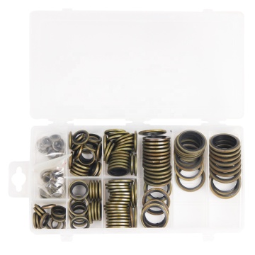 VIKTEC Flat Round Copper Washer Countersunk Metric Sealing Gasket Ring Kit