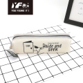 Hide and seek cat style silicone pencil case