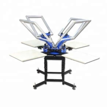 4 Color 1 Station Silk Screen Printing Press Machine for T-shirts