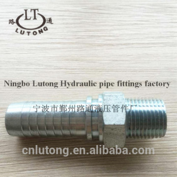 Hydraulic swaged pipe fitting zinc plate SAE O-RING MALE NPT MALE