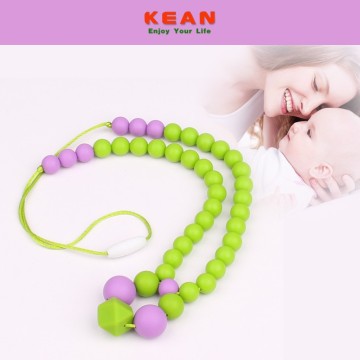 Safety Chewable Silicone Soft Baby Amber Necklace