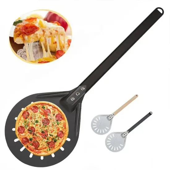 Baking Homemade Gourmet Pizza Paddle Stainless Steel Pizza Peel & Cutter Cake Spatula Pizza Paddle