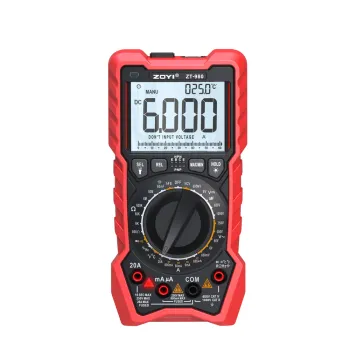 ZOYI/ZT980 Digital Multimeter - 6000 Count Measurement for Voltage, Current, Diode and Temperature