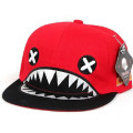 Funny Shark Polyester Flat Bill Cap