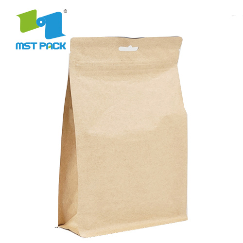 Stand Up Kraft Paper Zipper Tea Packaging