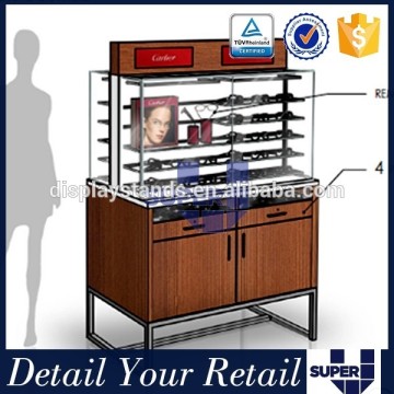 2016 customized optical store furniture wooden display stand eyewear store interior design for sunglass