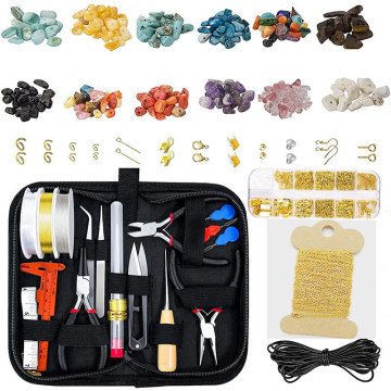 Comprehensive Jewellery Making Kit: Pliers Set & Accessories for Crafting Bracelets with Turquoise, Beads, and More