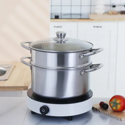 Double Layer Stainless Steel Food Steamer Pot