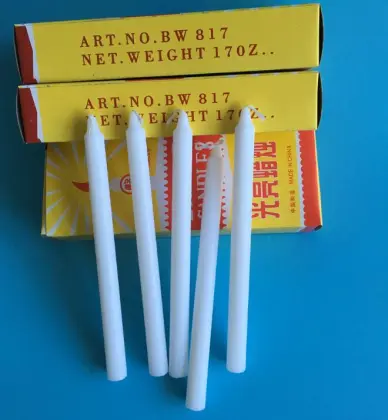 Bright white holy brand happiness candles