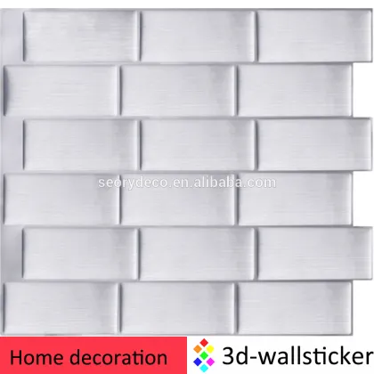 Factory wholesale peel and impress adhesive vinyl tile backsplash