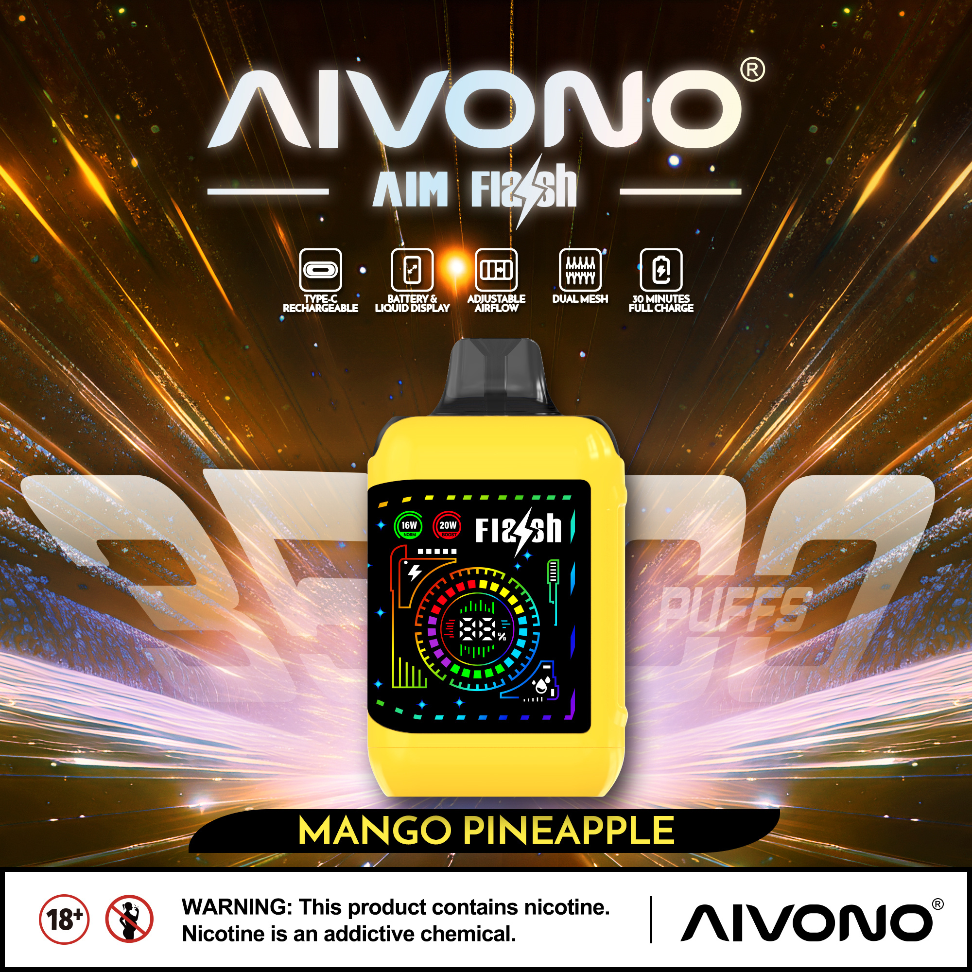 AIVONO 35000 35000 PUFF-ийн нэг удаагийн VAPER ITAPEY бөөний худалдаа