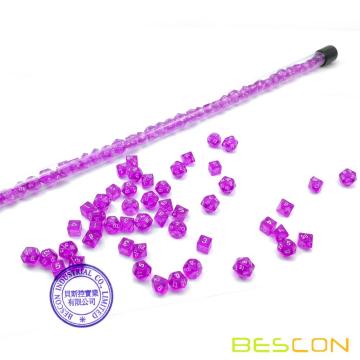 Bescon 49pcs Gem Purple Mini Polyedrische Würfel Set in Langrohr, Gem Mini Dungeons und Dragons RPG Dice 7X7pcs, Long Stick Set