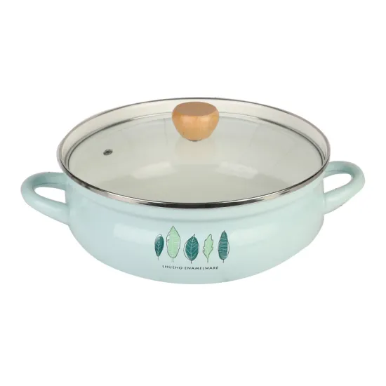 Enamel Carbon Steel Metal Glaze Pot Kitchenware