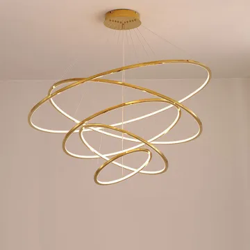 Nordic Modern Design Circle Ring LED Chandelier for Living/Dining/Bedroom