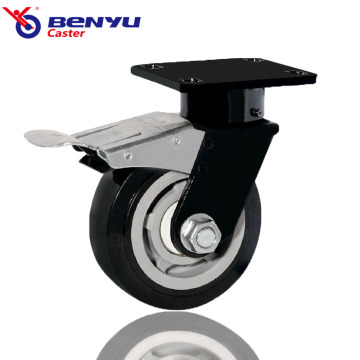 Heavy Duty Casters PU Swivel with Brake Caster