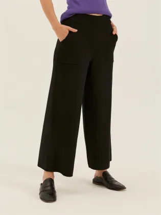 Length Wide Leg Knit Pants