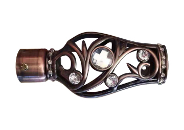 Spring-shaped rhinestone head Curtain Rods