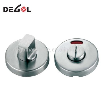 Indicatore di serratura per porta WC con manopola tubolare in acciaio inox