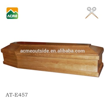 AT-E457 luxury wooden coffin supplier