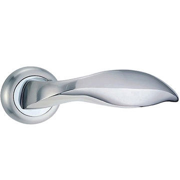 Zinc door handle on rose