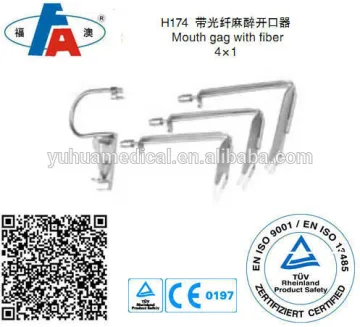 Anesthetic mouth gag with fiber, ENT Laryngeal instruments