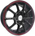 14 "untuk 15" hitam dengan rim roda aloi aluminium cincin merah