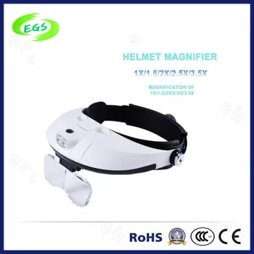 Fashion LED Headlight Magnifier Lamps, 1-3.5X Helmet Medical Magnifier (EGS-81004-G)