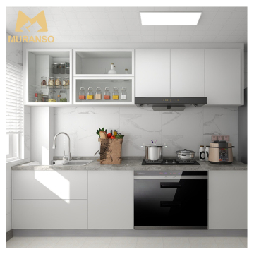 Armoires de cuisine modernes en acier inoxydable pour meubles de cuisine