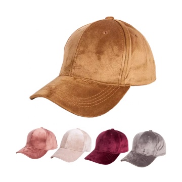 Custom Logo Velvet Dad Caps: High Quality Winter Warm Adjustable 6 Panel Baseball Gorras for Women