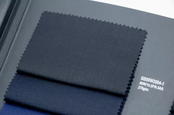 Black 80% Wool Fabric
