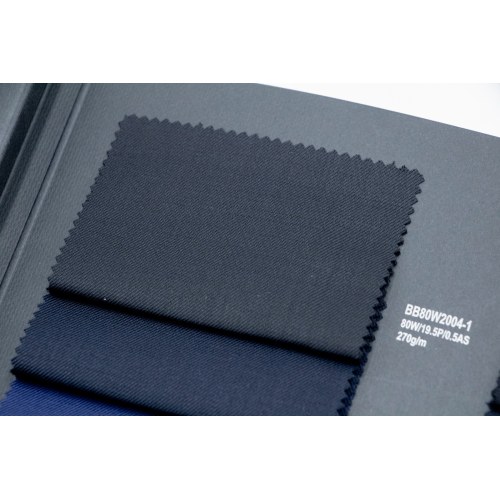 Black 80% Wool Fabric