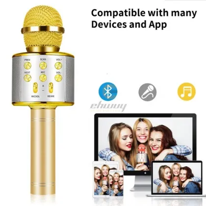 Wireless Portable Handheld Karaoke Player with Speakers for Home Parties