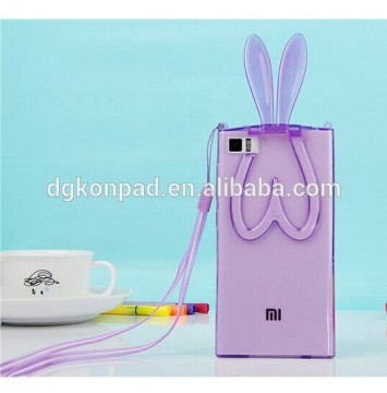New mutil-function rabbit shaped phone stand tpu phone case for Samsung Note 4