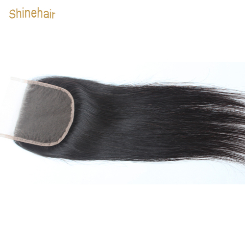 Brazilian Straight Swiss Lace Closure Bleached Knots