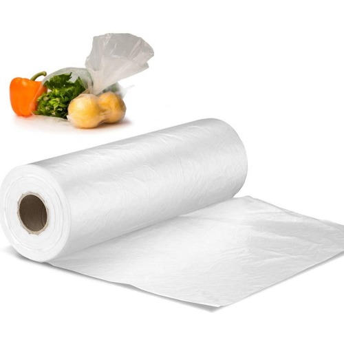 Plastic Supermarket Flat Top Open Grocery Produce Bag on Roll