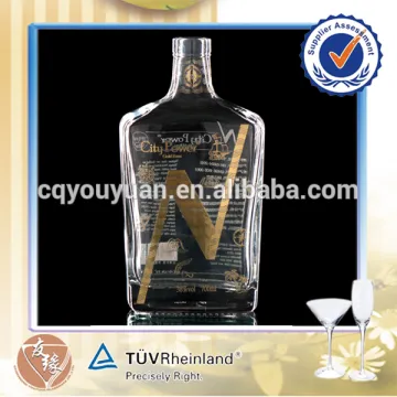 Transparent Clear Glass Vodka Bottle Empty Bottle Vodka 700 ML