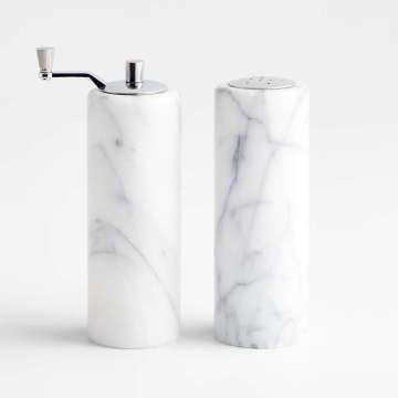 Factory Direct: High-Quality Marble Pepper Mill, Sea Salt & Spice Shaker - Ideal Kitchen Utensils