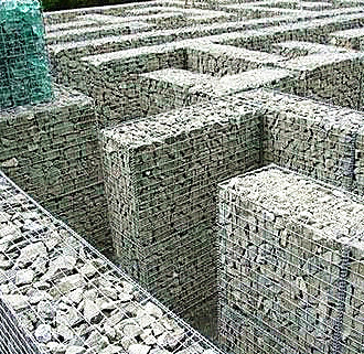 Square Hole Metal Weld Gabion Wire Mesh Boxes