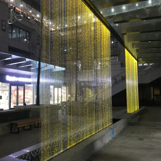 Side Glow Sparkle Fiber Optic Waterfall Curtain with Flowing Water for Outdoor Plaza Decoration