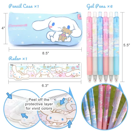 Kawaii Cute Office & School Supplies Blind Box: Pencil Case, Pens, Ruler & Stickers